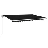 Vidaxl Luifel Automatisk med LED og vindsensor 500x300 cm Anthracite