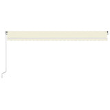 Vidaxl Luifel manuelt kan udvides med LED 600x300 cm creme -farvet