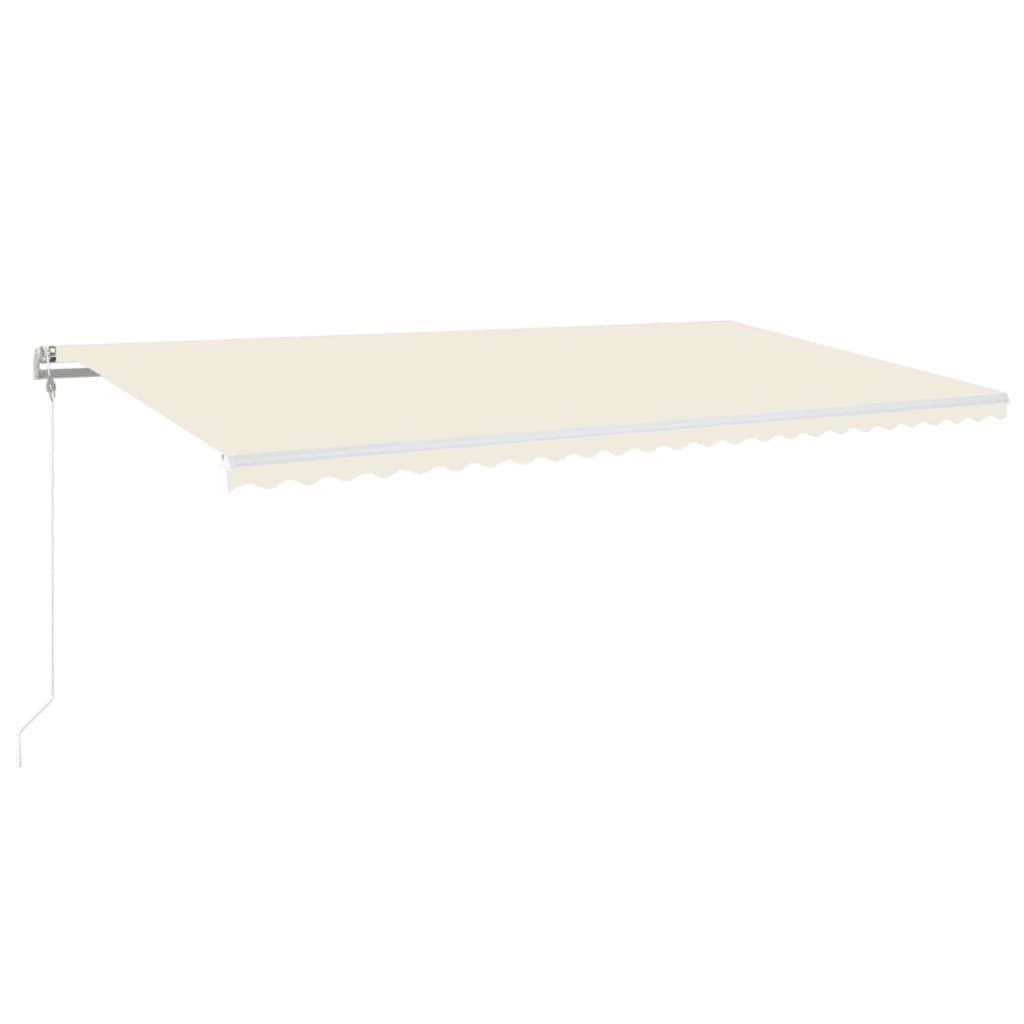 Vidaxl Luifel Automatisk med LED og vindsensor 600x300 cm cremefarve
