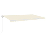 Vidaxl Luifel Automatisk med LED og vindsensor 600x300 cm cremefarve