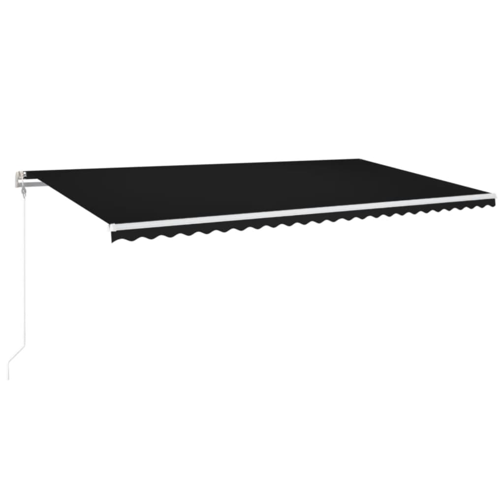Vidaxl Luifel Automatisk med LED og vindsensor 600x300 cm Anthracite