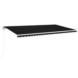 Vidaxl Luifel Automatisk med LED og vindsensor 600x300 cm Anthracite