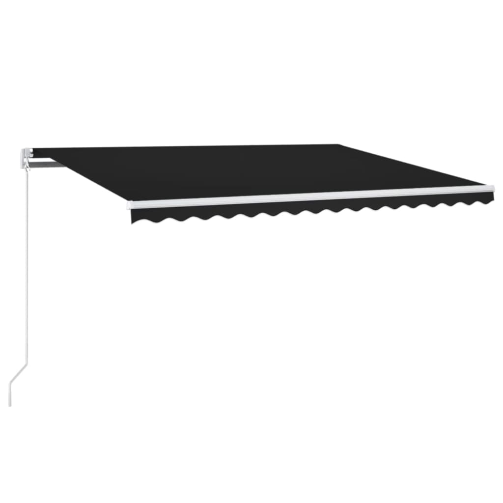 Vidaxl Luifel manuelt kan udvides med LED 400x350 cm anthracitfarve