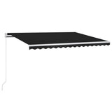 Vidaxl Luifel manuelt kan udvides med LED 400x350 cm anthracitfarve
