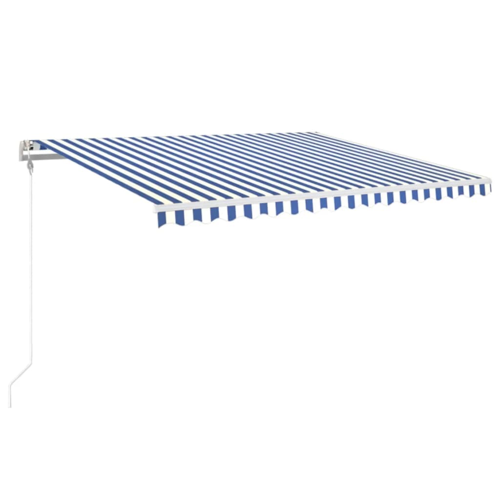 Vidaxl Luifel udvider automatisk 400x350 cm blå og hvid