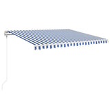 Vidaxl Luifel udvider automatisk 400x350 cm blå og hvid