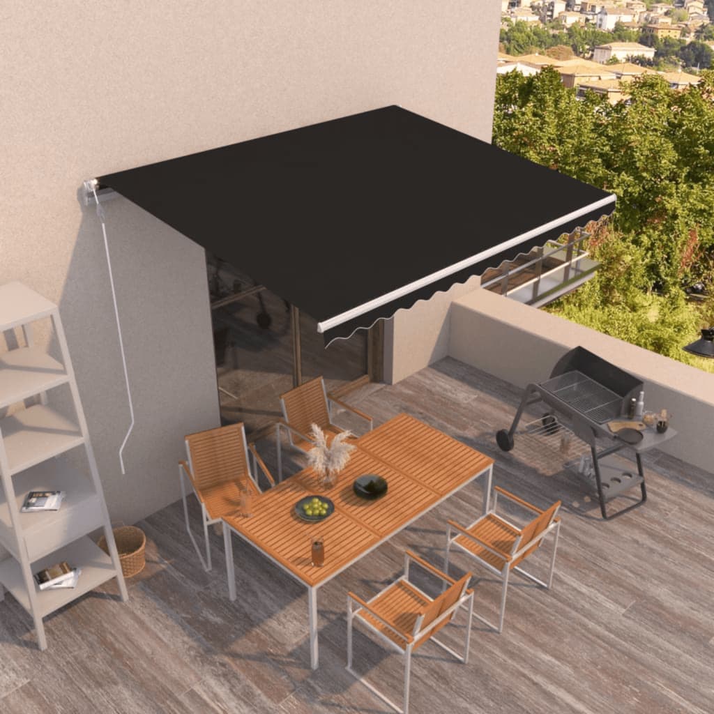Vidaxl Luifel udvider automatisk 400x350 cm antracit -farvet