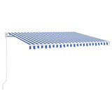 Vidaxl Luifel udvider manuelt 450x350 cm blå og hvid