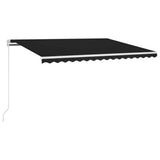 Vidaxl Luifel manuelt kan udvides med LED 450x350 cm anthracitfarve