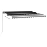 Vidaxl Luifel manuelt kan udvides med LED 450x350 cm anthracitfarve