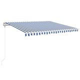 Vidaxl Luifel udvider automatisk 450x350 cm blå og hvid