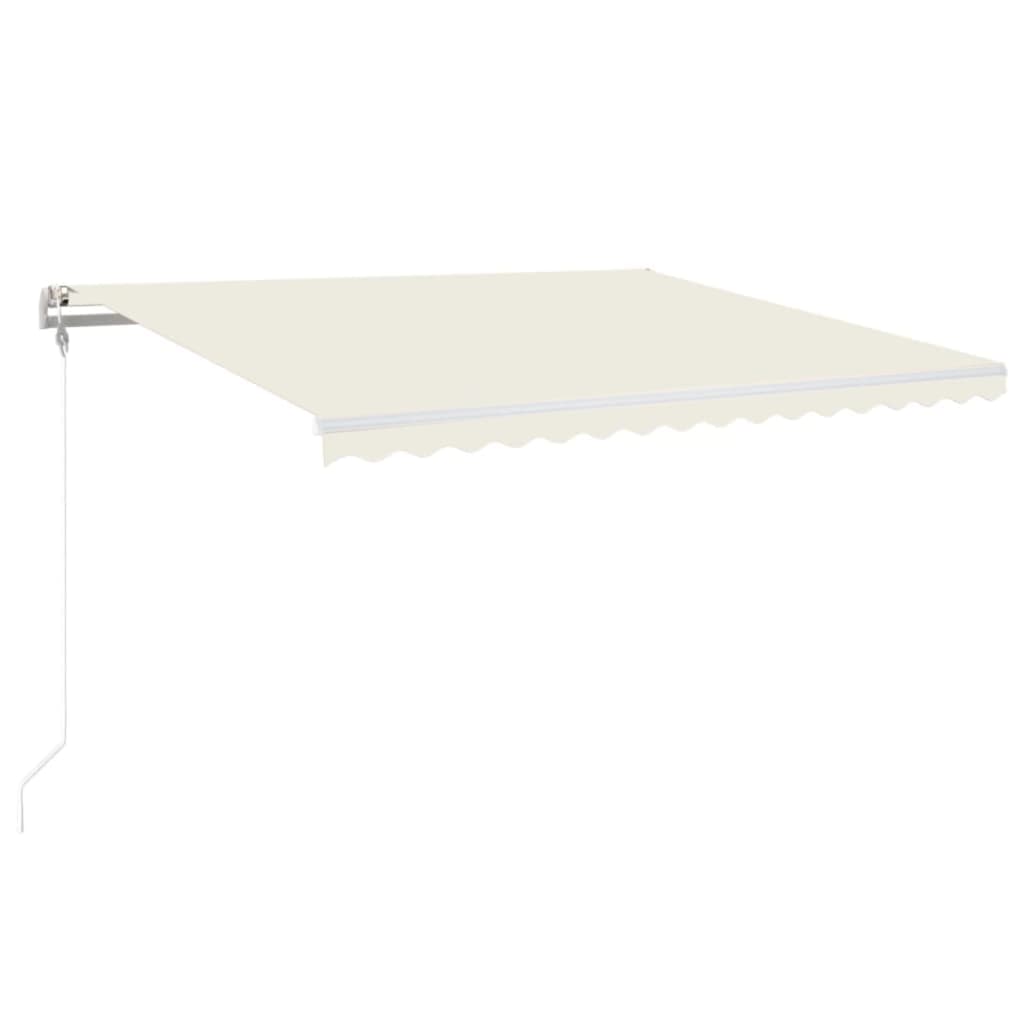 Vidaxl Luifel udvider automatisk 450x350 cm creme -farvet