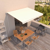 Vidaxl Luifel udvider automatisk 450x350 cm creme -farvet