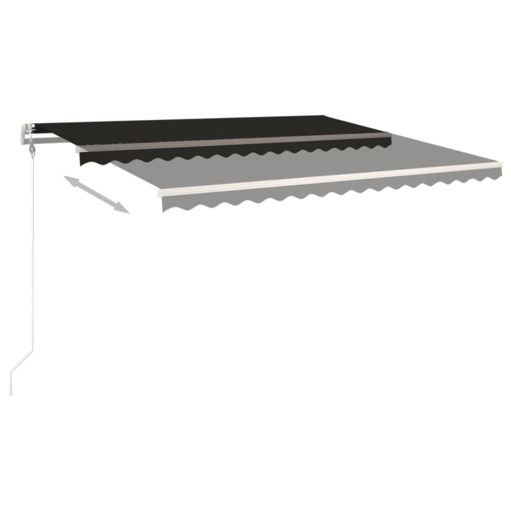 Vidaxl Luifel udvider automatisk 450x350 cm antracit -farvet