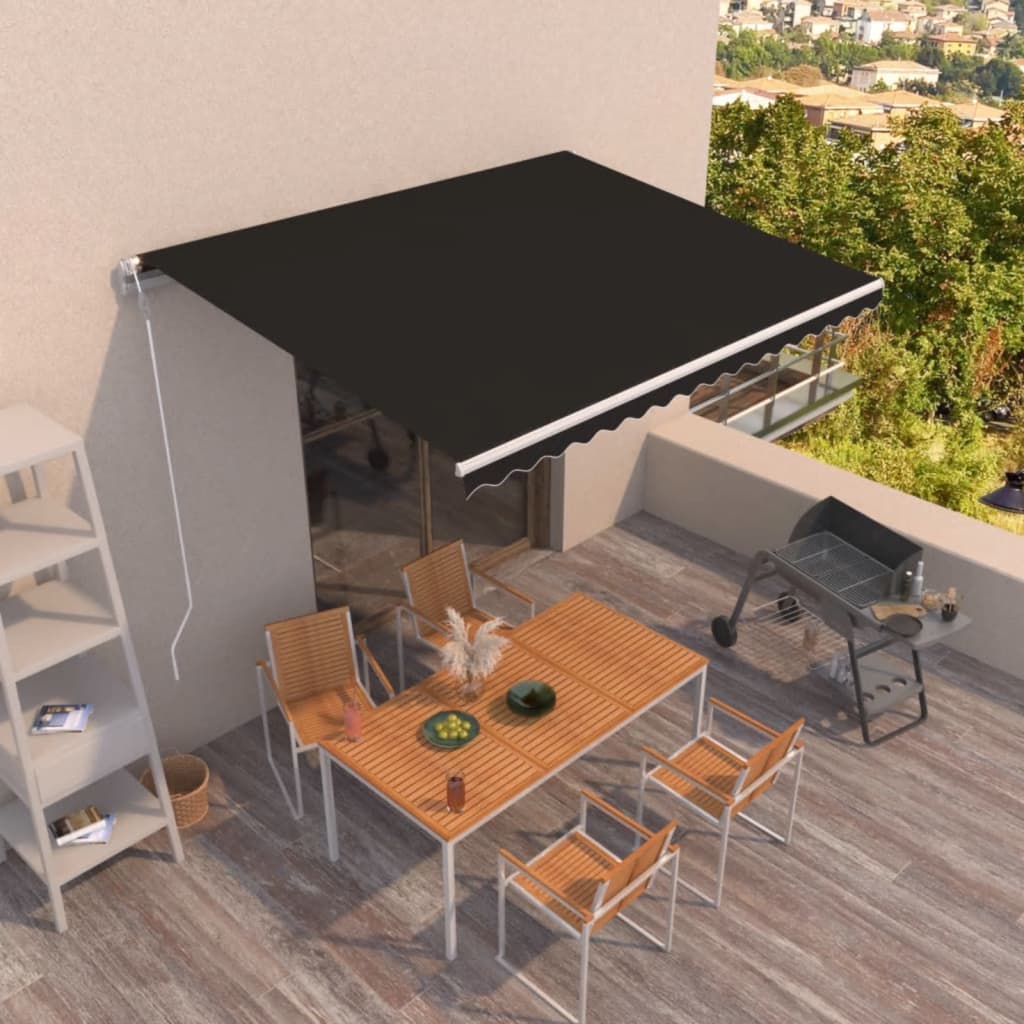Vidaxl Luifel udvider automatisk 450x350 cm antracit -farvet
