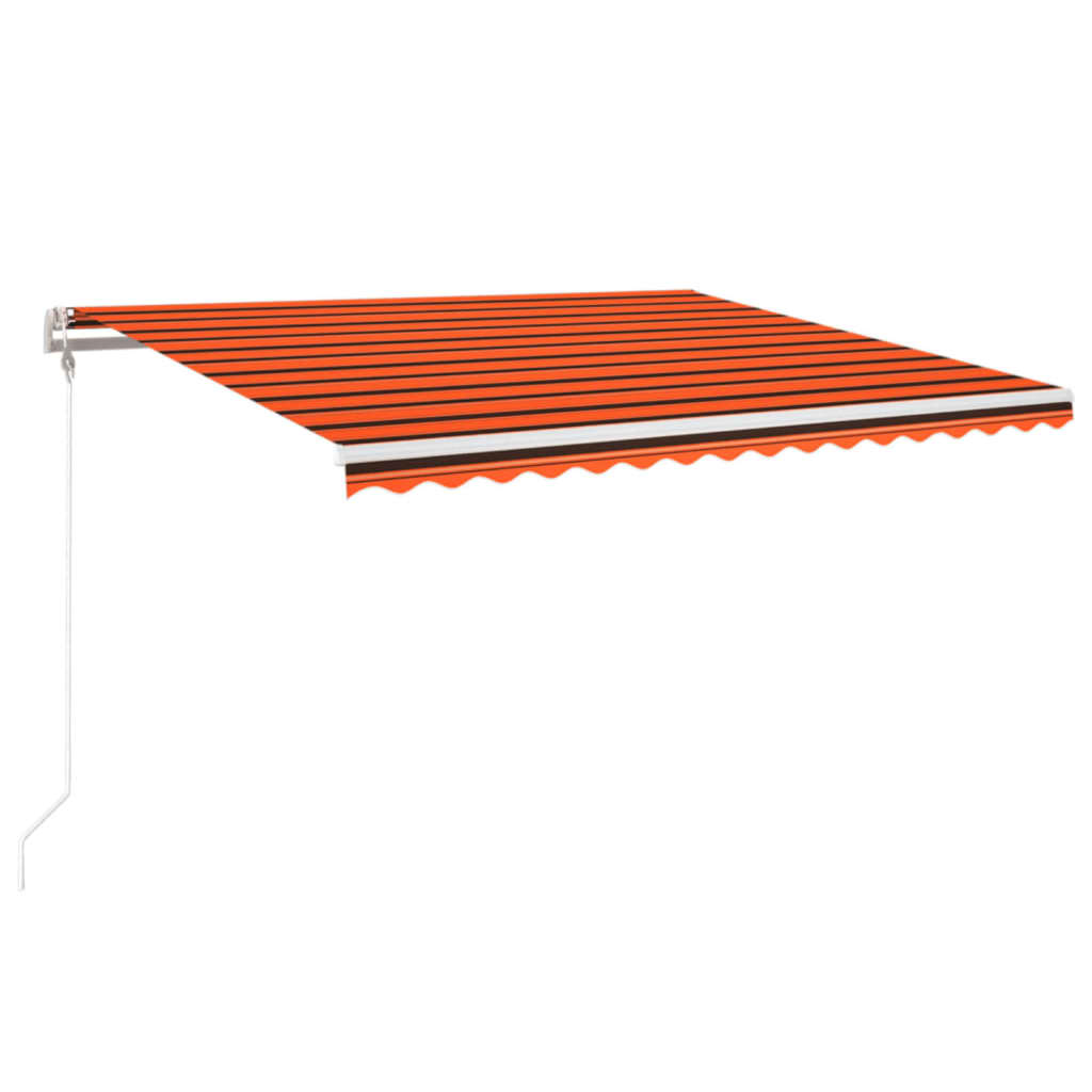 Vidaxl Luifel Automatisk med LED vindsensor 450x350 cm Orange Brown