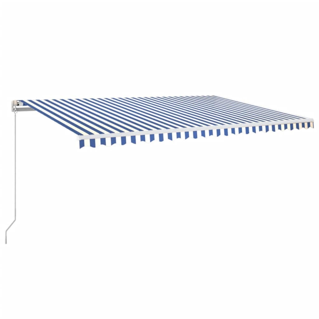 Vidaxl Luifel udvider manuelt 500x350 cm blå og hvid