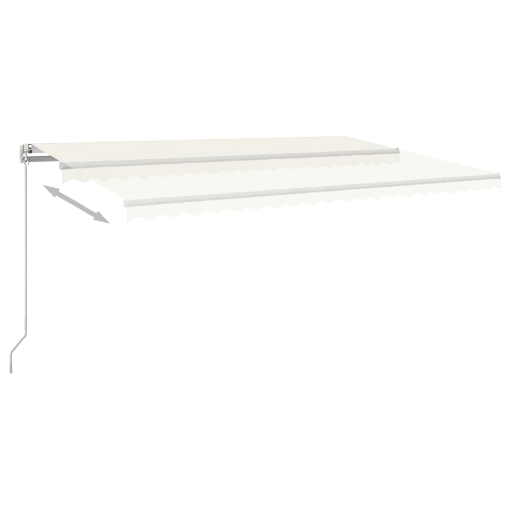 Vidaxl Luifel udvider manuelt 500x350 cm creme -farvet