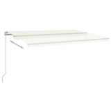 Vidaxl Luifel udvider manuelt 500x350 cm creme -farvet