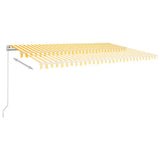 Vidaxl Luifel udvider manuelt 500x350 cm gul og hvid