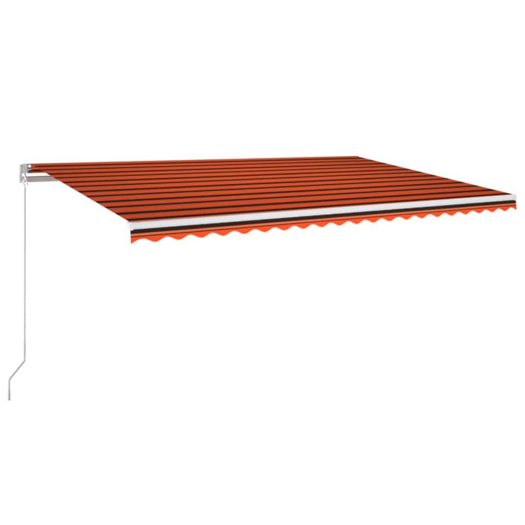 Vidaxl Luifel udvider manuelt 500x350 cm orange og brun