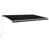 Vidaxl Luifel manuelt kan udvides med LED 500x350 cm anthracitfarve