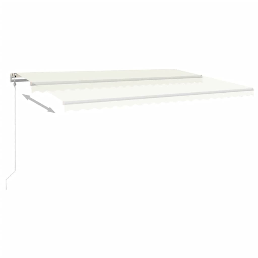 Vidaxl Luifel udvider automatisk 500x350 cm creme -farvet