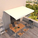 Vidaxl Luifel udvider automatisk 500x350 cm creme -farvet