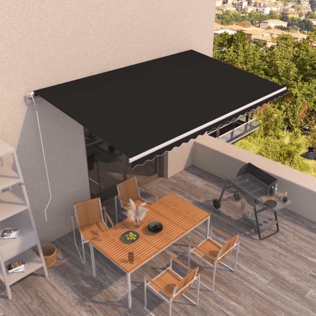 Vidaxl Luifel udvider automatisk 500x350 cm antracit -farvet