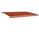 Vidaxl Luifel udvider automatisk 500x350 cm orange og brun