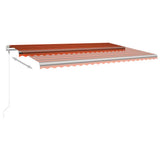 Vidaxl Luifel udvider automatisk 500x350 cm orange og brun