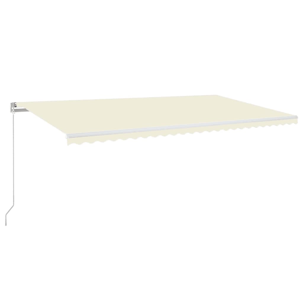 Vidaxl Luifel udvider manuelt 600x350 cm creme -farvet