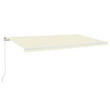 Vidaxl Luifel udvider manuelt 600x350 cm creme -farvet