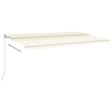 Vidaxl Luifel udvider manuelt 600x350 cm creme -farvet