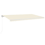 Vidaxl Luifel udvider automatisk 600x350 cm creme -farvet