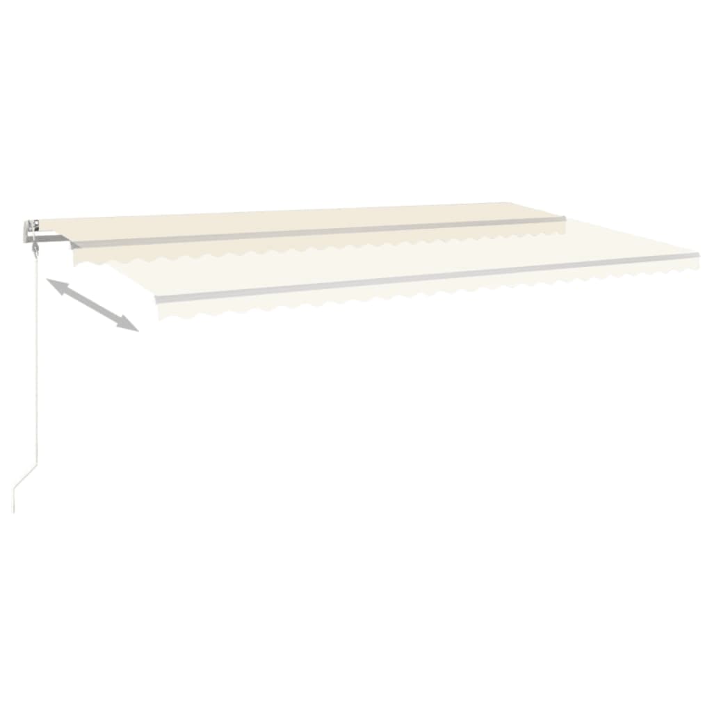 Vidaxl Luifel udvider automatisk 600x350 cm creme -farvet