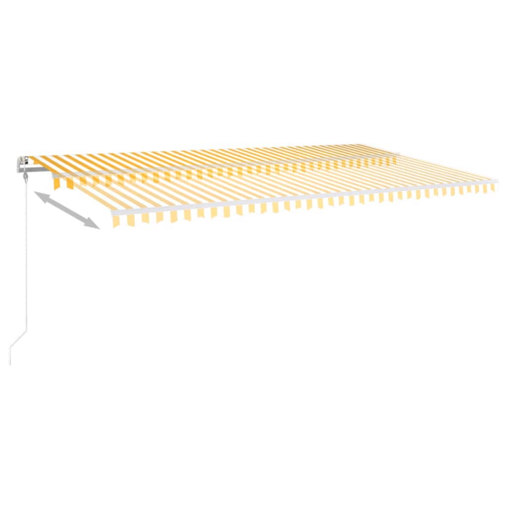 Vidaxl Luifel forlænger automatisk 600x350 cm gul og hvid