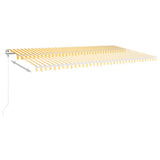 Vidaxl Luifel forlænger automatisk 600x350 cm gul og hvid