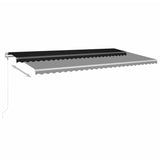 Vidaxl Luifel Automatisk udvidelig 600x350 cm antracit -farvet