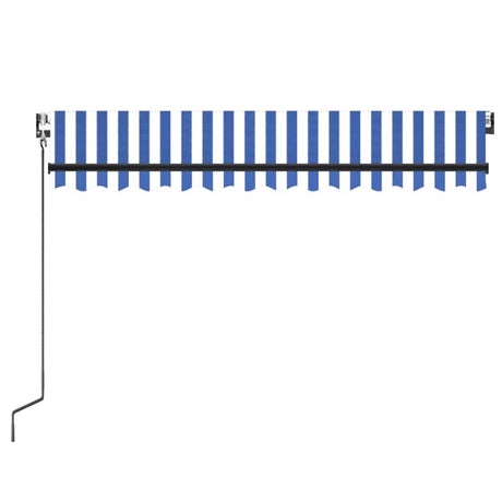 Vidaxl Luifel Automatisk med LED og vindsensor 300x250 cm blå hvid