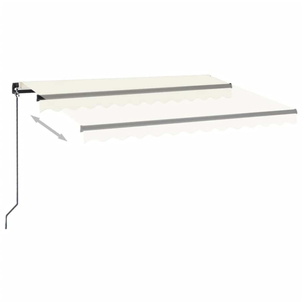 Vidaxl Luifel udvider manuelt 350x250 cm creme -farvet