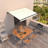 Vidaxl Luifel udvider manuelt 350x250 cm creme -farvet