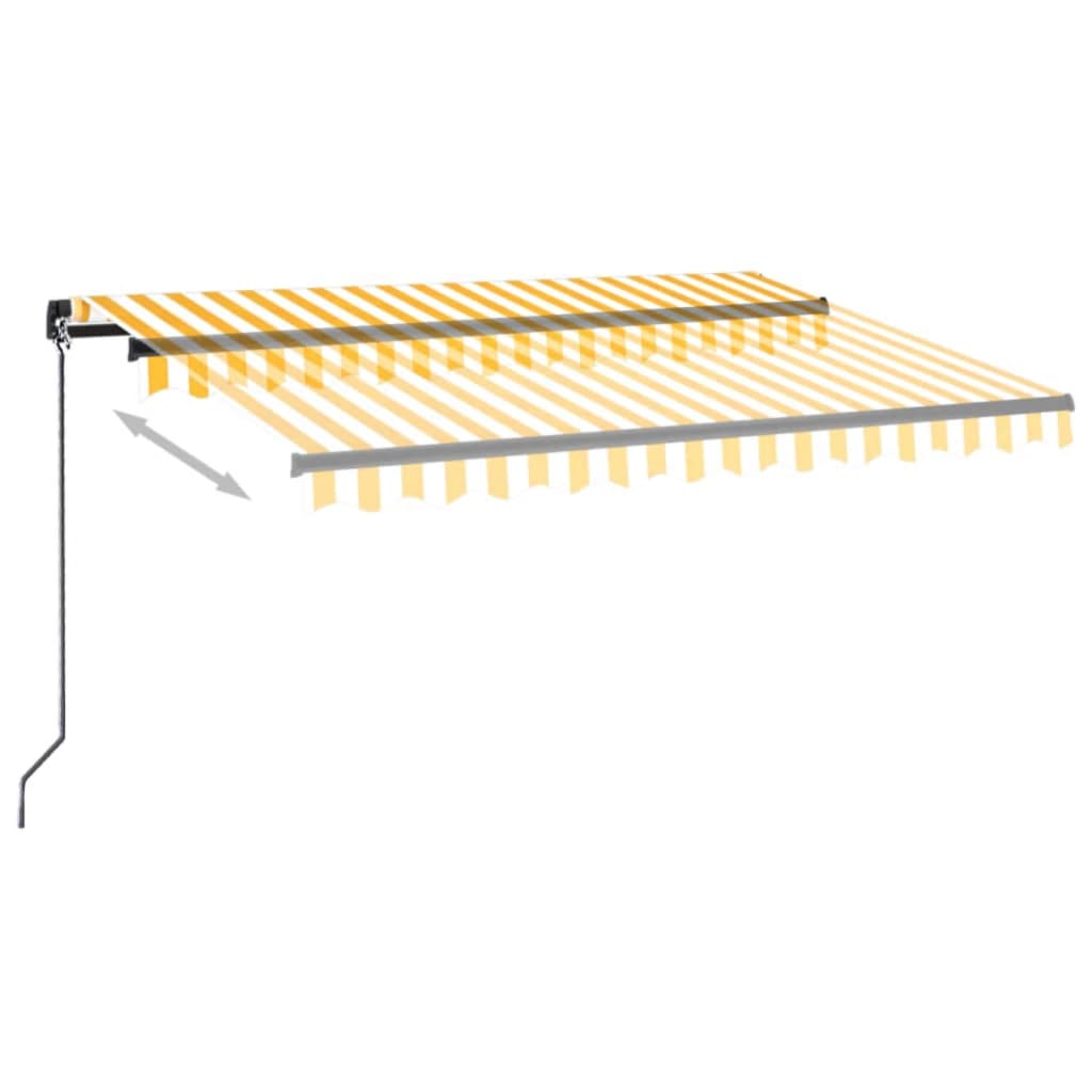 Vidaxl Luifel udvider manuelt 350x250 cm gul og hvid