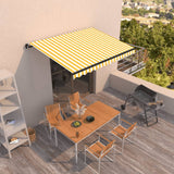 Vidaxl Luifel udvider manuelt 350x250 cm gul og hvid