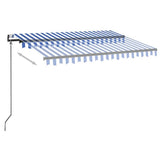 Vidaxl Laifel Automatic med LED og vindsensor 350x250 cm blå hvid