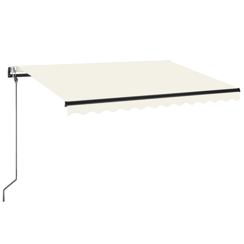 Vidaxl Luifel Automatic med LED og vindsensor 350x250 cm cremefarve