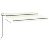 Vidaxl Luifel Automatic med LED og vindsensor 350x250 cm cremefarve