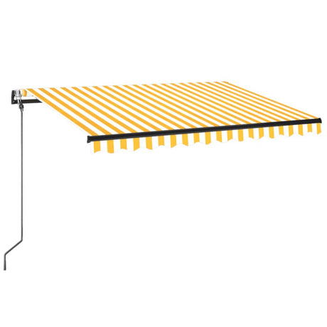Vidaxl Luifel Automatisk med LED og vindsensor 350x250 cm gul og hvid