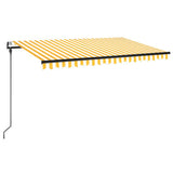 Vidaxl Luifel forlænger automatisk 450x300 cm gul og hvid