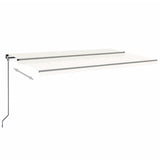 Vidaxl Luifel udvider manuelt 500x300 cm creme -farvet